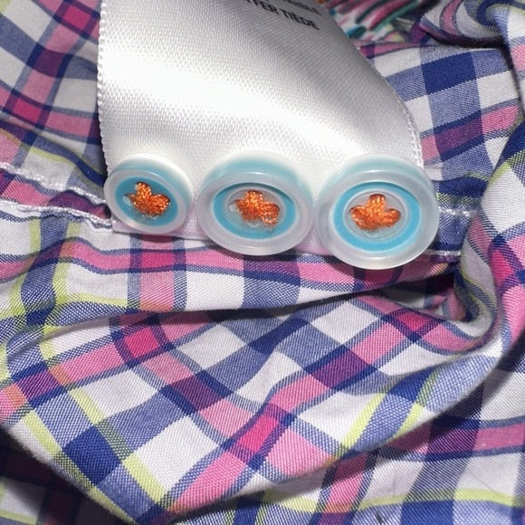 Robert Graham Pink White Gingham Short Sleeve Button Shirt Tailored Fit Men's XL - Picture 8 of 10